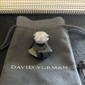 David Yurman Albion 11mm Pave Diamond Ring Size 8
